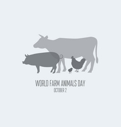 World Farm Animals Day Silhouette Icon