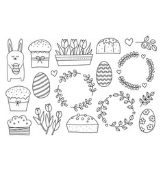 Doodle Easter Outline Set