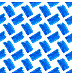 Watercolor Of A Pattern Of Blue Brush Blots