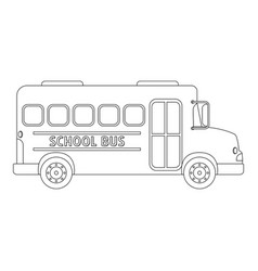 Black And White School Bus Isolated