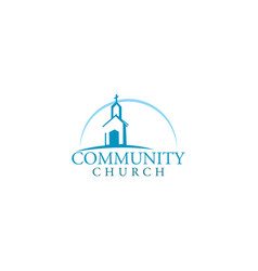 Little county christian church Royalty Free Vector Image