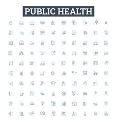 Public Health Line Icons Set