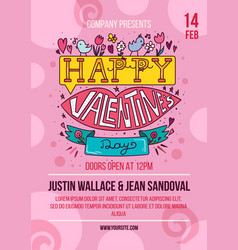 St Vatentines Day Poster With Lettering