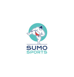 Sumo Wrestler Logo Fat Overweight Man Japanese