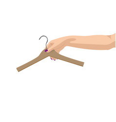 Womans Hand With Clothes Hanger