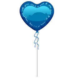 Blue Heart Balloon Isolated