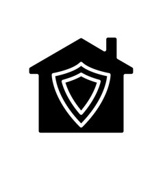 Home Security Black Glyph Icon