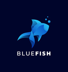 Logo Bluefish Gradient Colorful Style