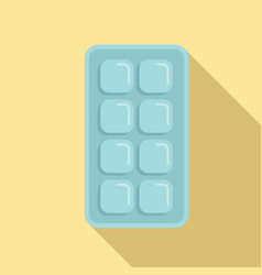 Open Ice Cube Tray Icon Flat Water