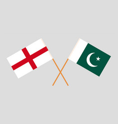 Crossed Flags Of England And Pakistan