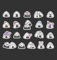 Cute Kawaii Onigiri Sticker Bookmark Funny Sushi