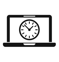 Laptop Work Hours Icon Simple Office Time