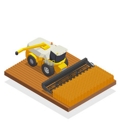 Modern Harvester Isometric Composition