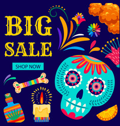 Day Of The Dead Mexican Holiday Big Sale Banner