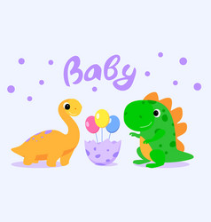 Dinosaur Baby Shower Design Dino Kid Cartoon