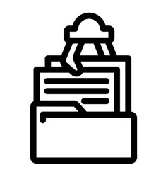 Folder Holding Paper Document With Clip Icon