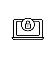 Open System Icon Laptop Icon With Padlock Icon