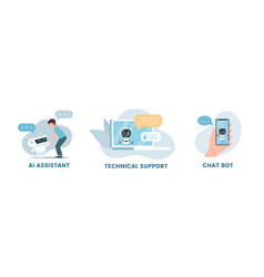 Ai Assistant Robotic Technical Support Banners