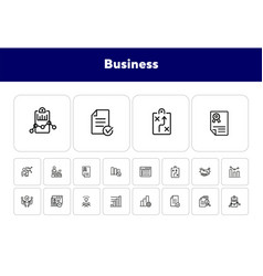 Business Line Icon Set