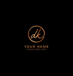 D K Dk Initial Letter Handwritten Signature Logo