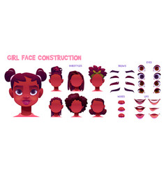 Girl Face Construction African Child Creation