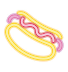 Isolated Colored Neon Hot Dog Icon