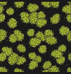 Marijuana Flowers Seamless Pattern