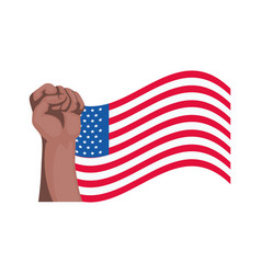 Usa Flag And Fist