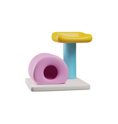 Cat House With Claw Sharpener 3d Icon Cozy