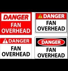 Danger Sign Fan Overhead