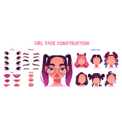 Girl Face Construction Asian Child Avatar Creation