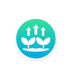 Increase Plant Growth Round Icon