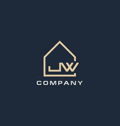 Initial Letter Jw Real Estate Logo With Simple