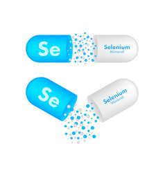 Mineral Se Selenium Blue Shining Pill Capsule Icon