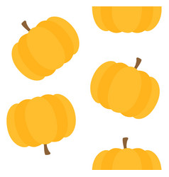 Seamless Pattern Of Hand Drawn Flat Pumpkin