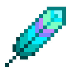 Bird Feather Pixel Art Icon