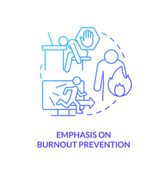 Emphasis On Burnout Prevention Blue Gradient