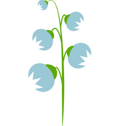 Isolated Greeting With Single Blue Bell Flower