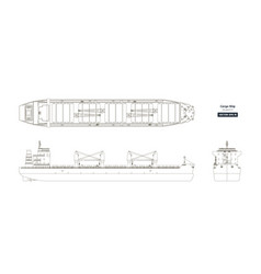 Outline Drawing Of Cargo Ship