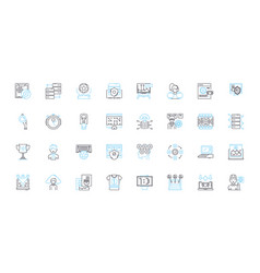 Trend Analysis Linear Icons Set Forecasting