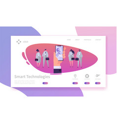 Hand Holding Mobile Phone Concept Landing Page