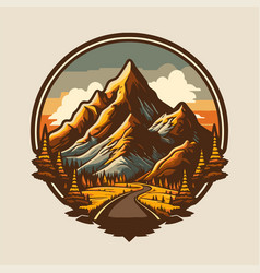 Mountain Hill Logo Design Nature Landscape