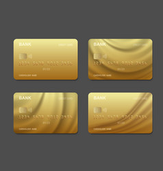 Golden Vip Card Mockup Isolated Set