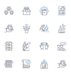 Organizational Agility Line Icons Collection