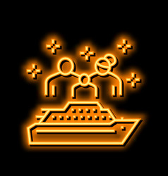 Family Cruise Neon Glow Icon