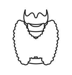 Healthy Thyroid Gland Body Organ Outline Icon