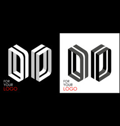 Isometric Letter D In Two Perspectives From