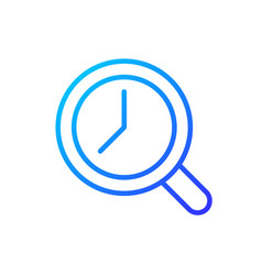 Magnifying Glass With Clock Pixel Perfect