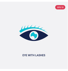 Two Color Eye With Lashes Icon From Human Body