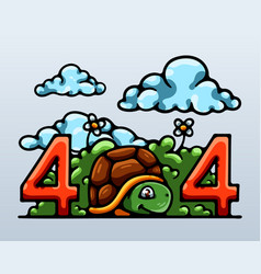 404 Page Not Found Turtle Concept